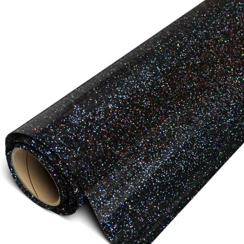 Heat Transfer Glitter Black 500mm